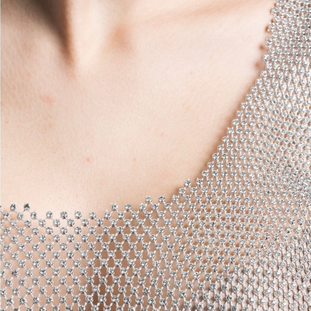 New Gold Mesh Rhinestone Top - Picture 4 of 6